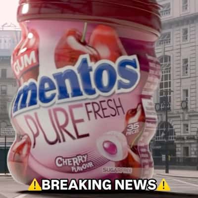 Gum Bottle Lands in London in a fake-out-of-home ad of Mentos