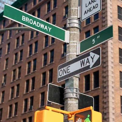 Street Signs Shifting Positions in a fake-out-of-home ad of Prada Beauty