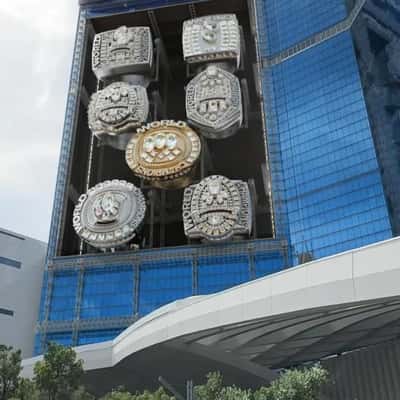 Champ Rings Revealed at Facade in a fake-out-of-home ad of Tom Brady