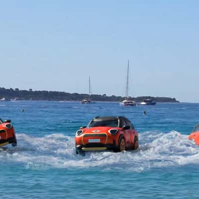 Plane Drops Inflated Cars in a fake-out-of-home ad of MINI