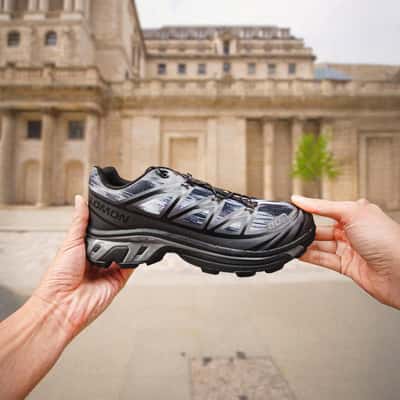 Dioramas Inside Running Shoe in a fake-out-of-home ad of Foot Locker