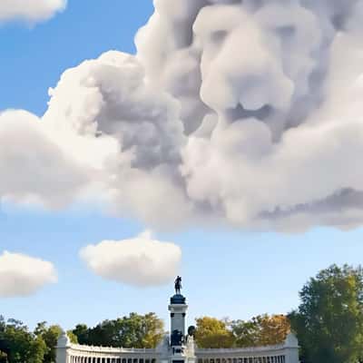 Mufasa Cloud Forms Above Monument in fake-out-of-home ad of Disney Studios