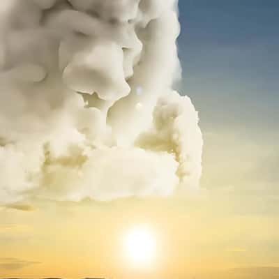 Mufasa Cloud Forms at Sunset in fake-out-of-home ad of Disney Studios