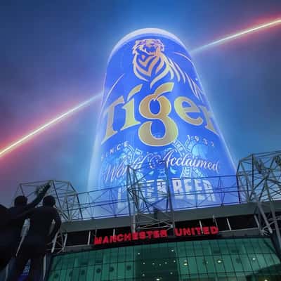 Can Hologram Above Stadium in fake-out-of-home ad of Tiger Beer