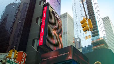 Coca-cola Robotic Billboard Times Square