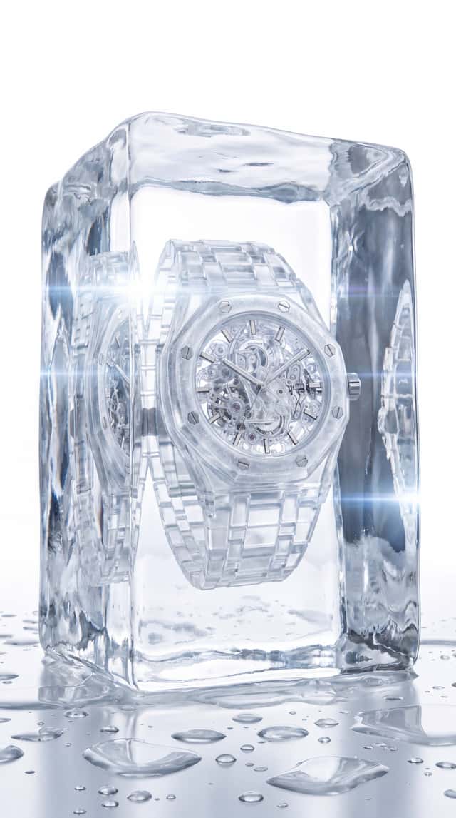 Watch frozen in ice