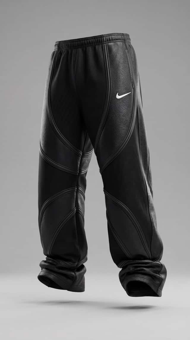Nike x San Antonio Spurs oversized basketball leather tracksuit pants