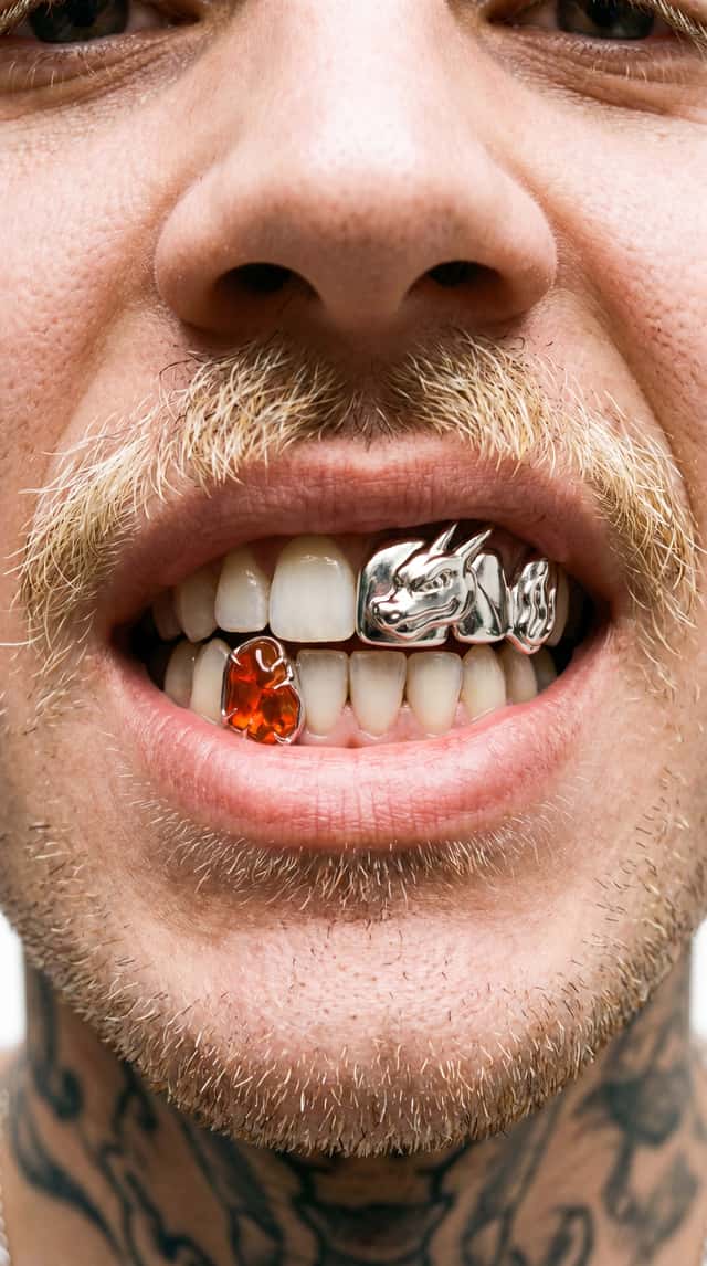 Charizard-inspired grillz
