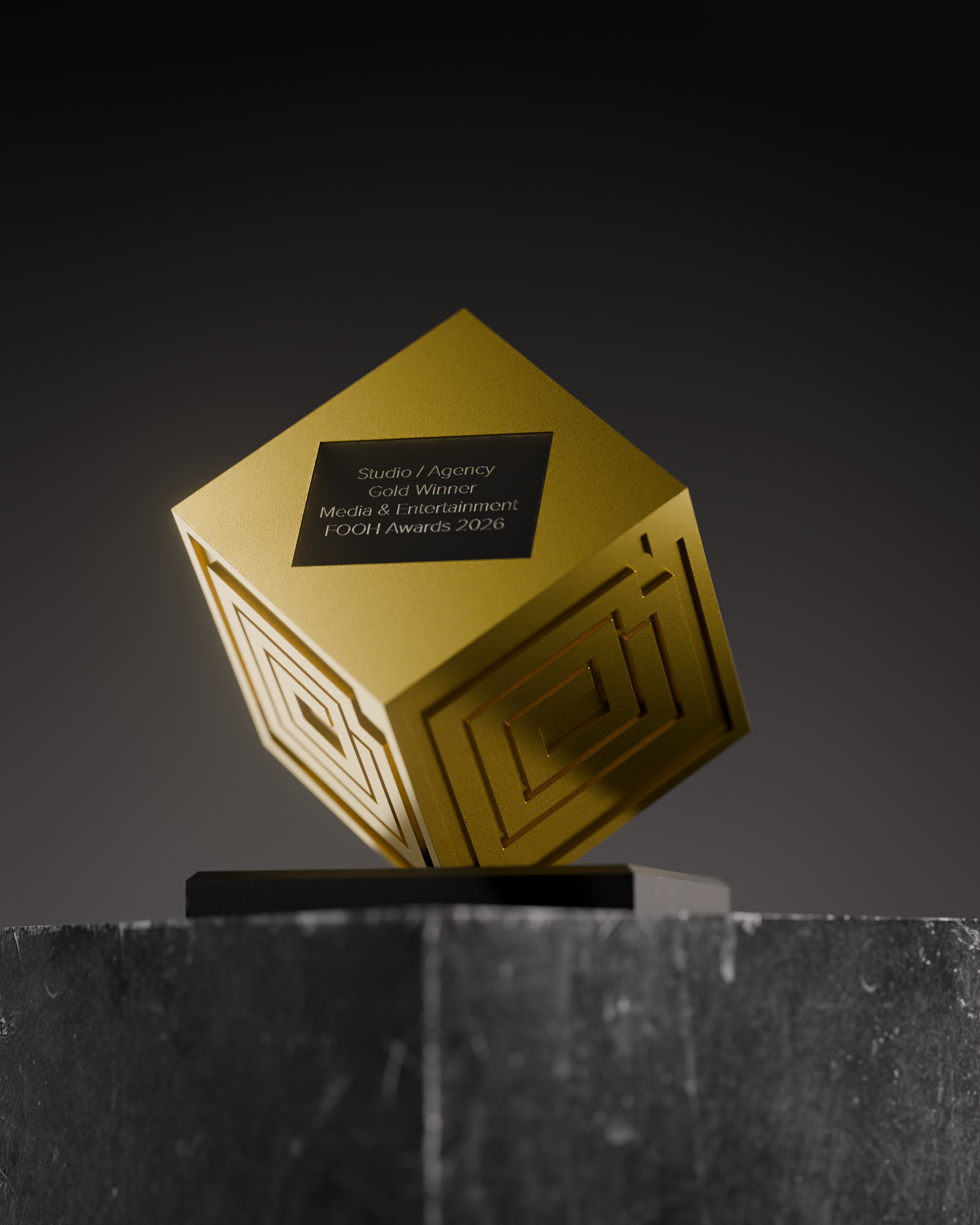 FOOH Award Trophy on Shelf